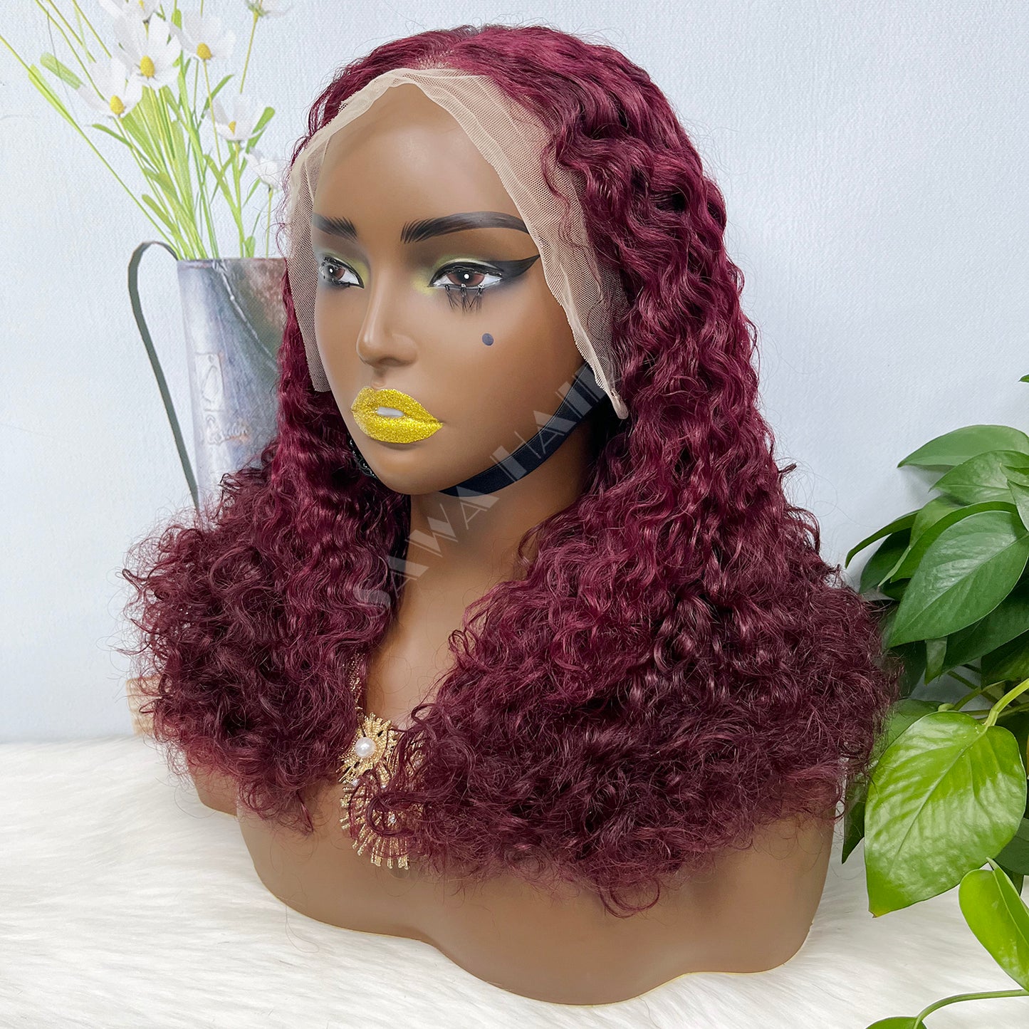 Double Drawn 13*4 Lace Wig IC Virgin Human Hair Lace Wigs Color 99J