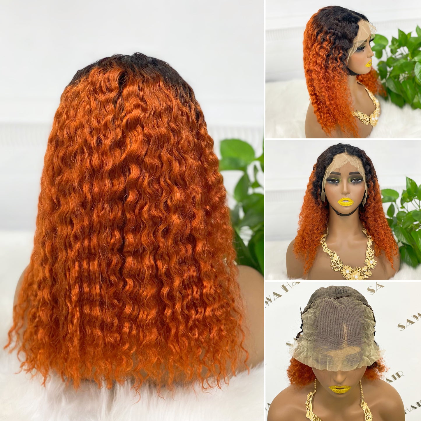 13*4 BoB Wig Jerry Curl  Wigs Color T1B/350# 200% Density