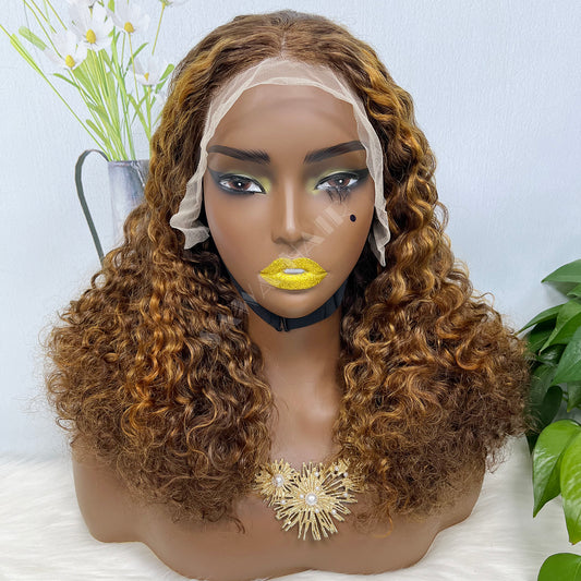 Double Drawn 13*4 Lace Wig IC Virgin Human Hair Lace Wigs Color P4/30#