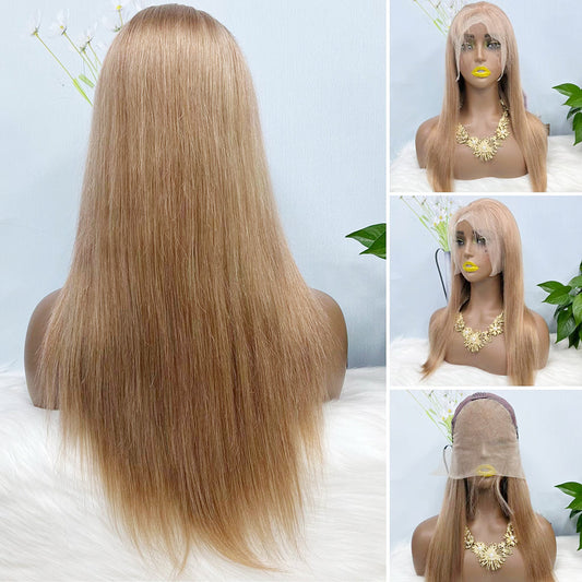 13*4 Lace Wig Straight Natural Virgin Human Hair Lace Wig Color Khaki 20inch