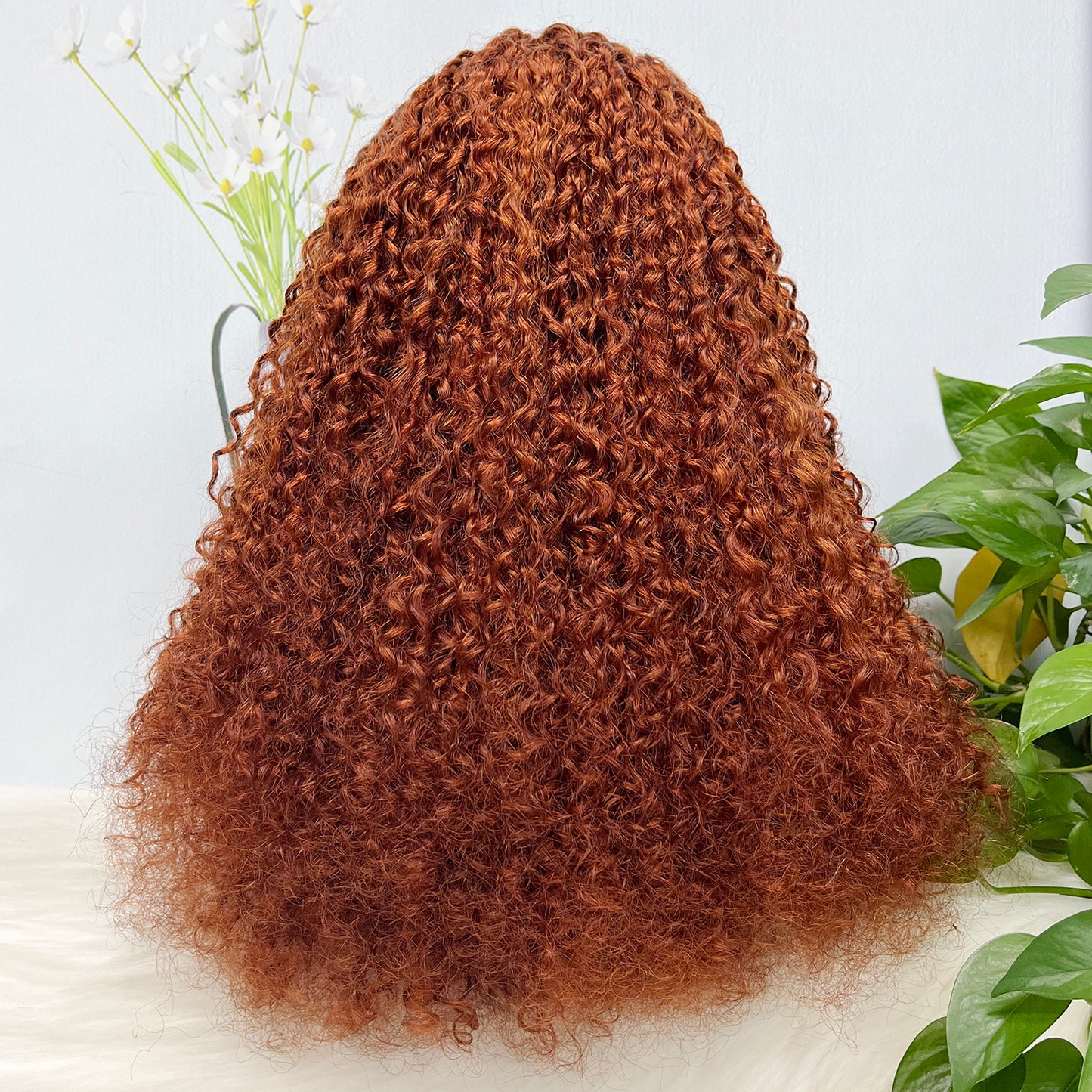 Double Drawn 13x4 Glueless Wig Pixie Curl Natural Human Hair Lace Wigs Natural Color 250% Density