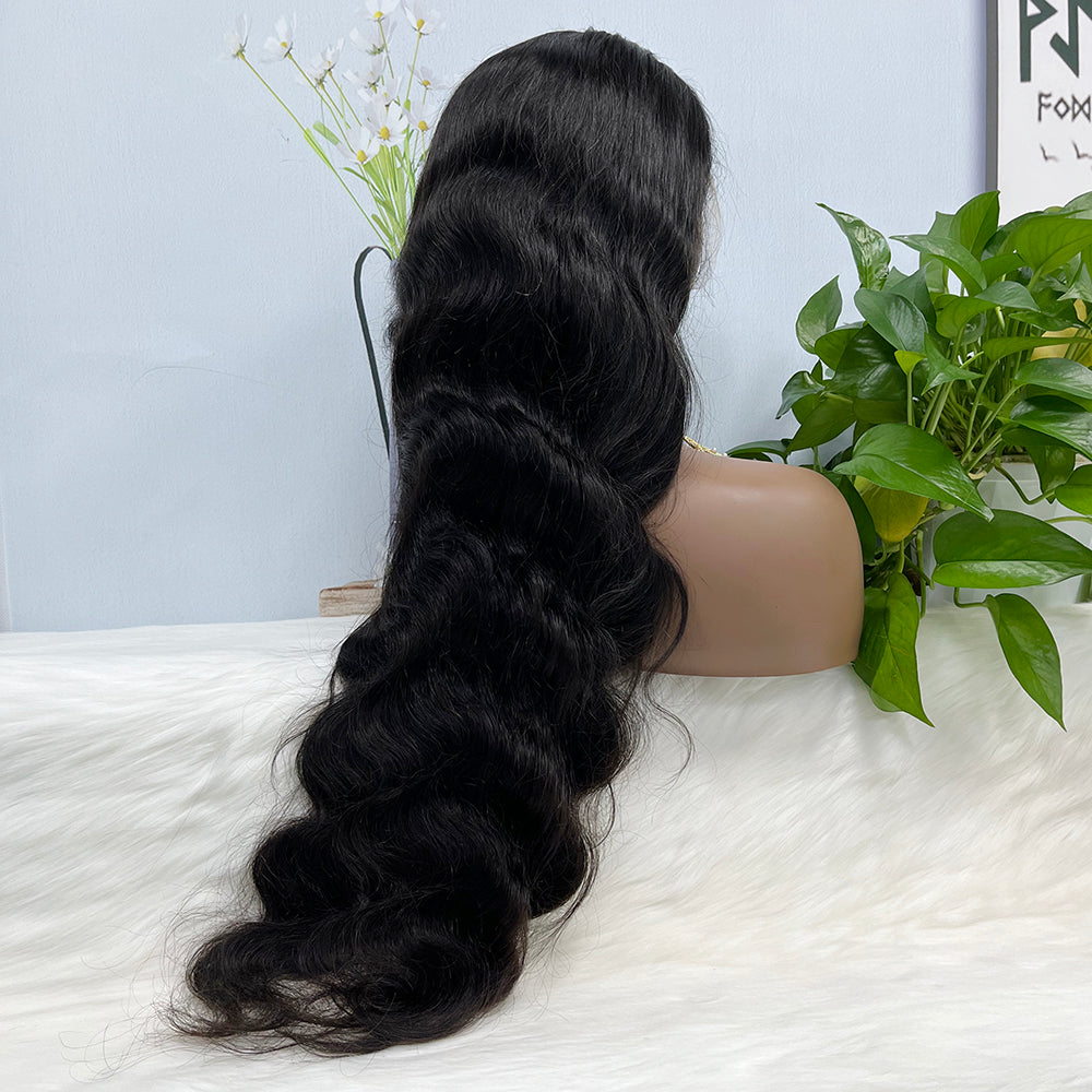 13*4 Lace Wig Body Wave Natural Virgin Human Hair Lace Wigs Color NC 200% Density