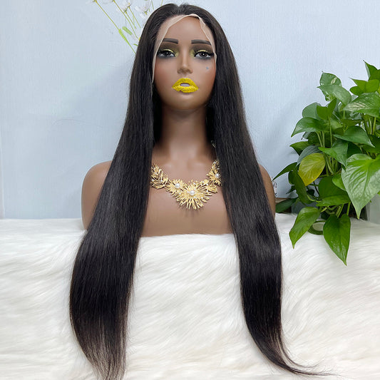 13*4 Lace Wig Straight Natural Color Virgin Human Hair Wigs 200% Density Color NC
