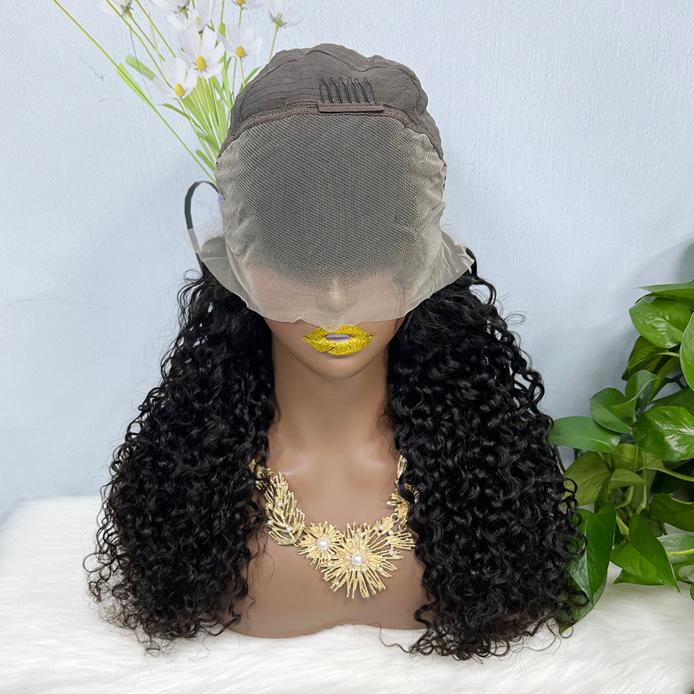 13*4 Lace Wig Water Wave Natural Color Virgin Human Hair Wigs 200% Density Color NC