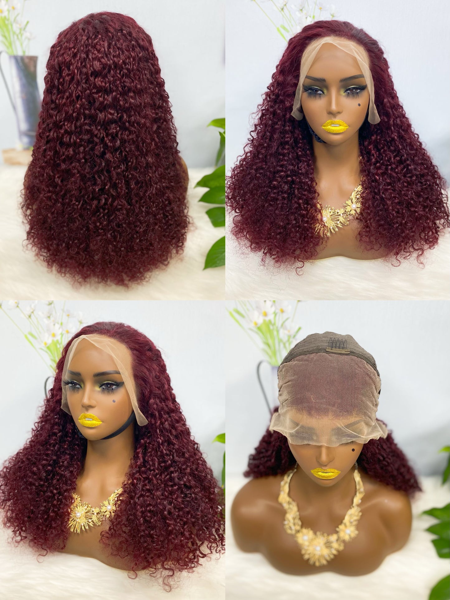 Double Drawn 13*4 Wig Pixie Curl Natural Color Lace Wigs Color T1B/4# 250% Density