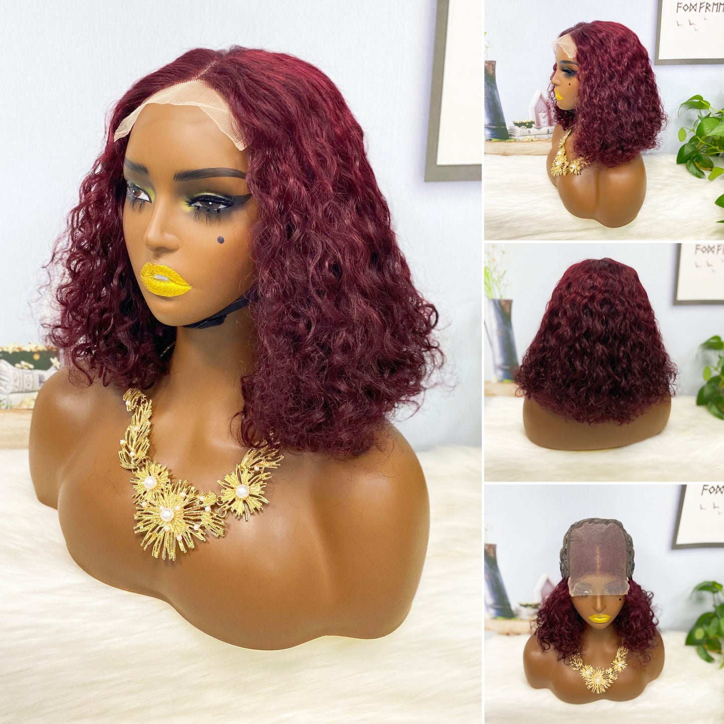 DD 5x5 Glueless Wig WW  Natural Human Hair Lace Wigs Color 1B 14inch