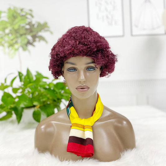 W679 Machine Human Hair Wig Color 99J