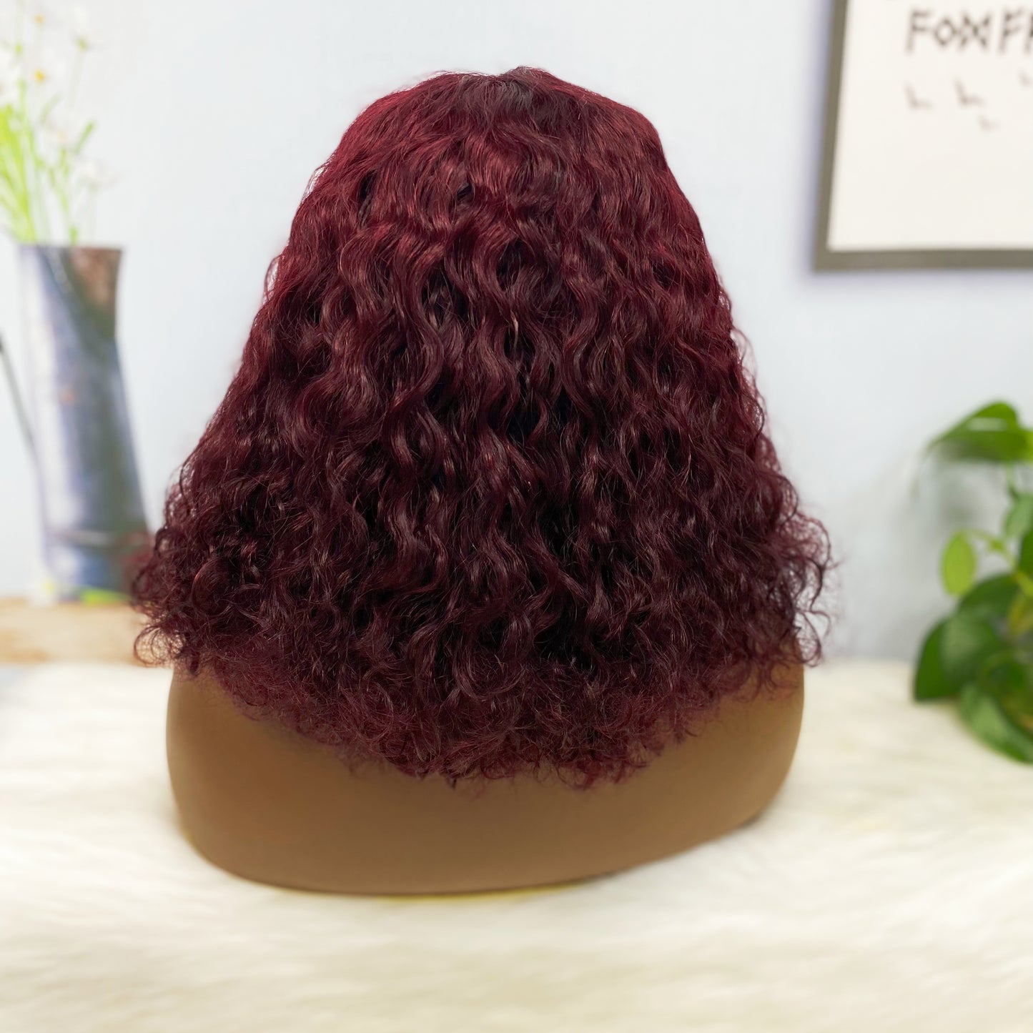 DD 5x5 Glueless Wig WW  Natural Human Hair Lace Wigs Color 99J 14inch