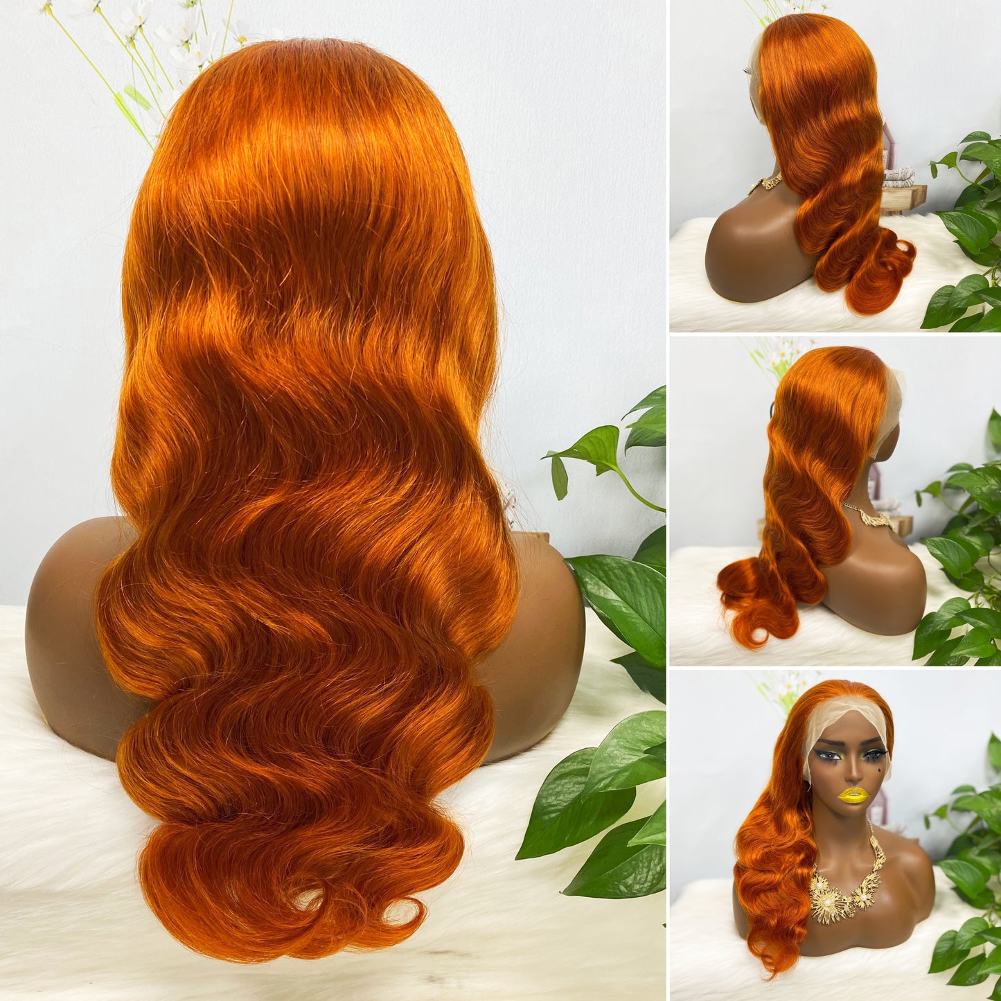 13*4 Lace Wig Body Wave Natural Virgin Human Hair Lace Wigs Color 350#