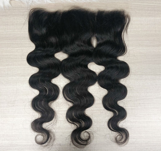 13*4  Lace Frontal Silky Body Wave 100% Natural Virgin Human Hair Natural Color 10"-24"