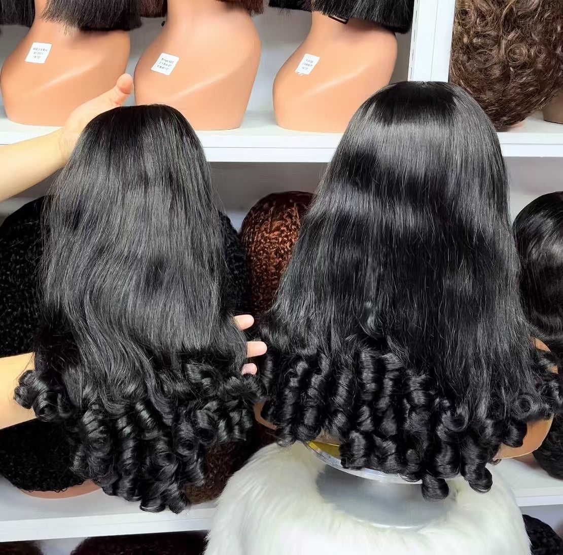 Headbands Wig Italian Curl Curly  Human Hair Wigs Natural Color 12"-32"