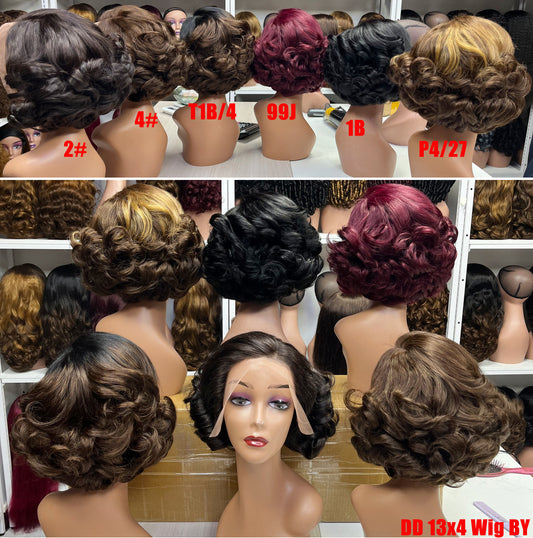 DD 13*4 Lace Wig BY Natural Virgin Human Hair Lace Wigs Color NC