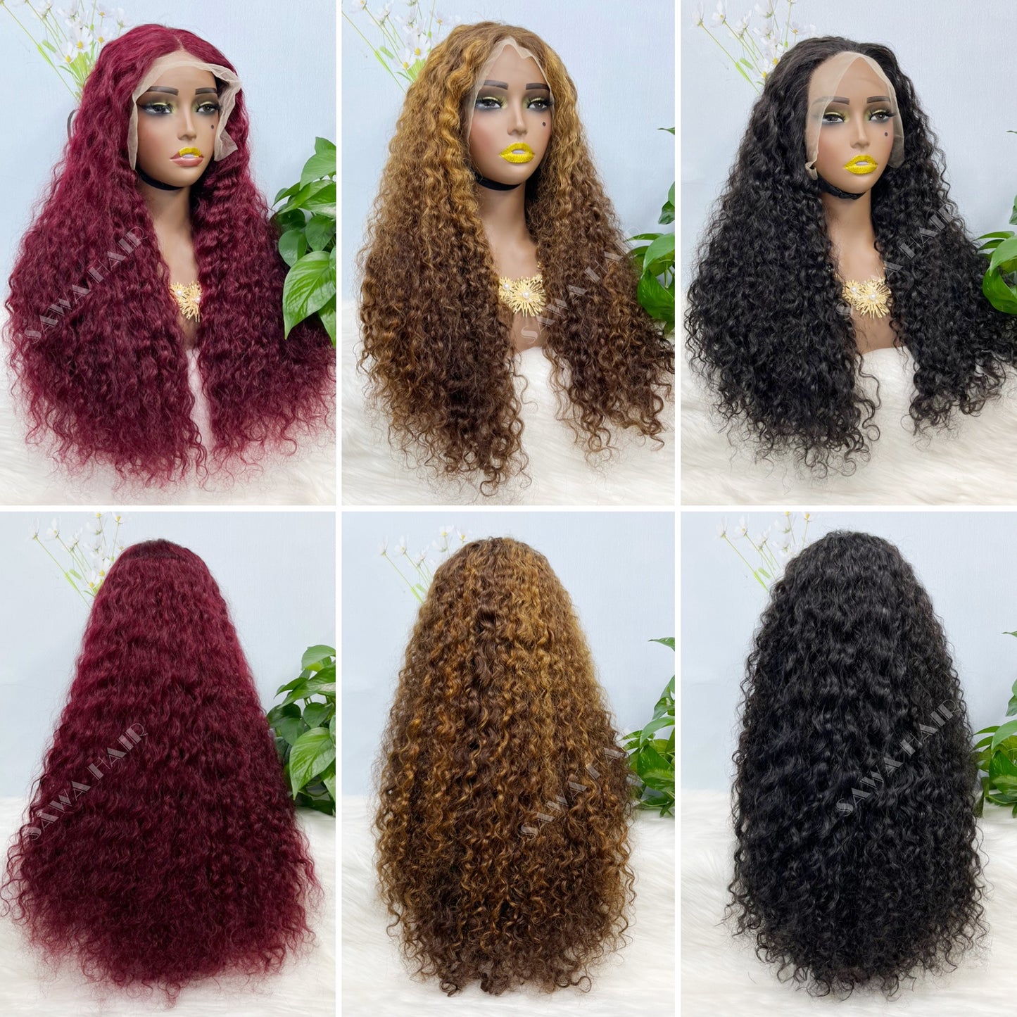 Double Drawn 13*4  Lace Wig Water Wave Natural Virgin Human Hair Wig Color NC