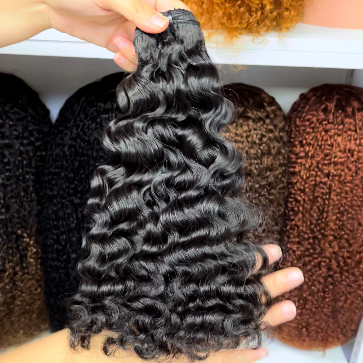 Double Drawn Burmese Hair Bundles Natural Human Hair Straight 4"-30" Natural Color 100grams