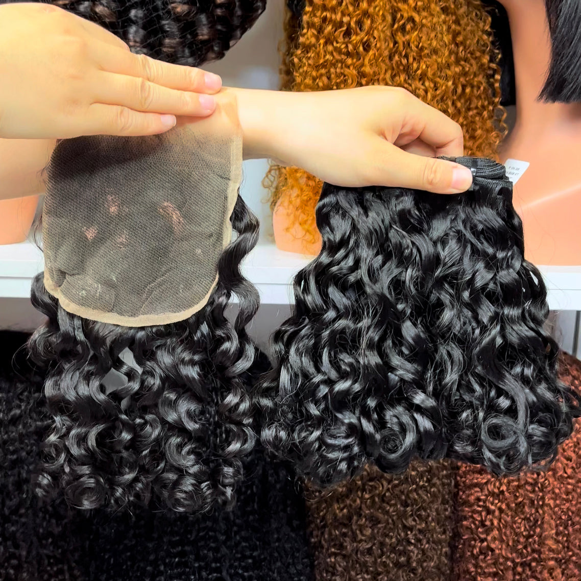 Double Drawn Burmese Hair Bundles Natural Human Hair Straight 4"-30" Natural Color 100grams