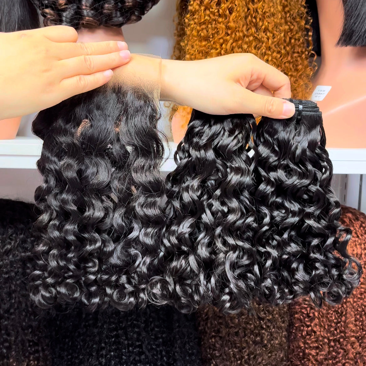 Double Drawn Burmese Hair Bundles Natural Human Hair Straight 4"-30" Natural Color 100grams