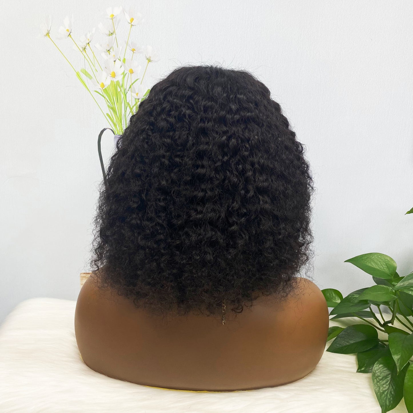 13*4 Bob perruque Jerry Curl perruques couleur NC 200% densité