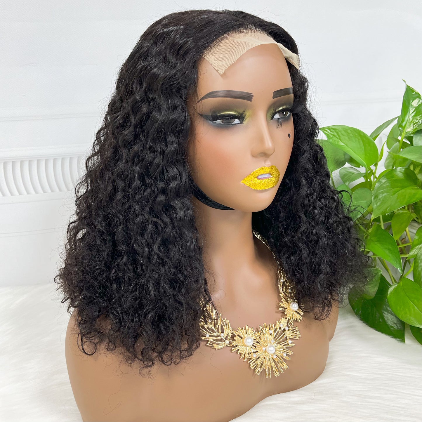 DD 4*4 Bob Lace Wig vague d'eau couleur NC perruques de dentelle de cheveux humains naturels 14 pouces