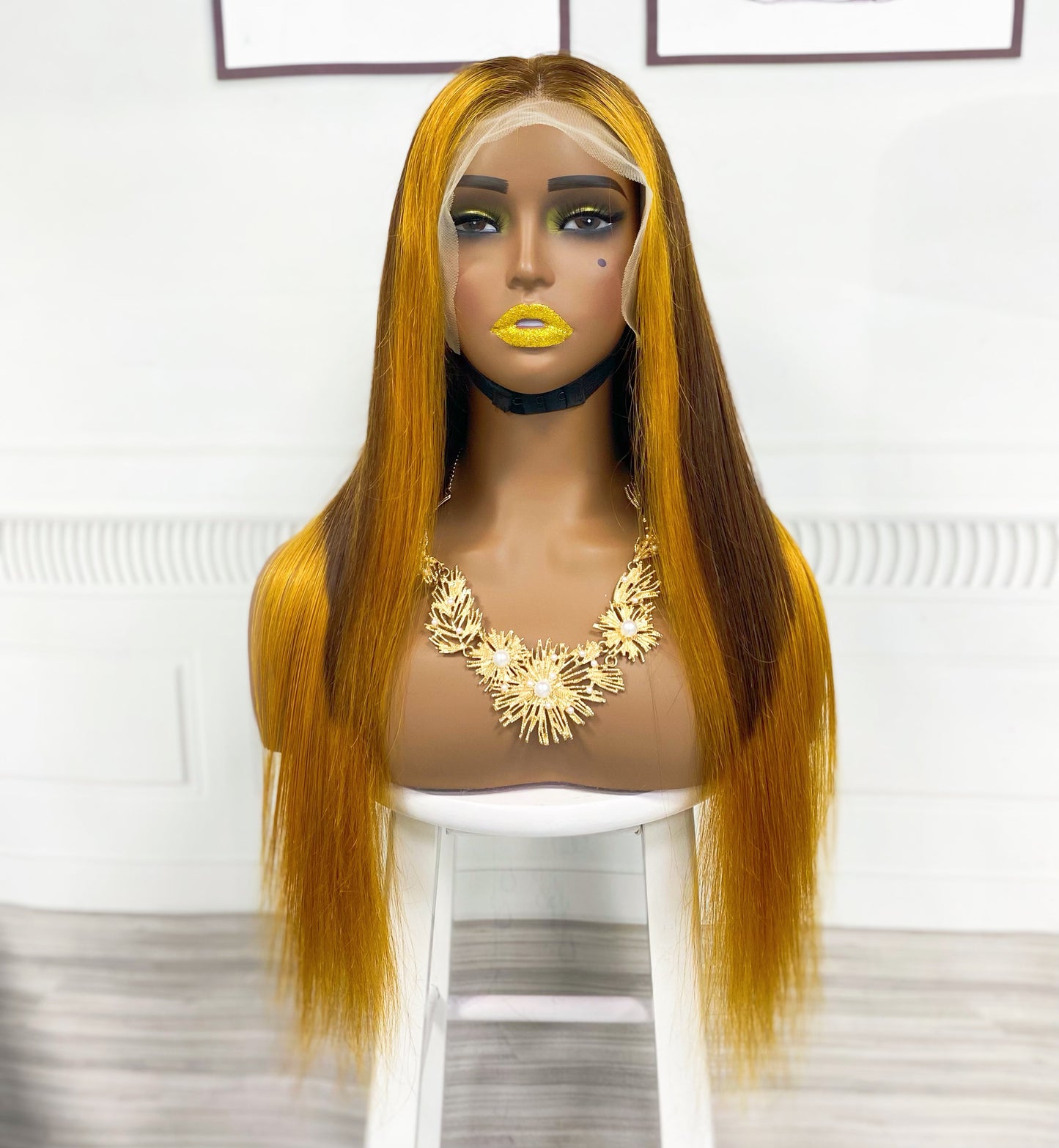 13*4 Lace Wig Straight Natural Human Hair Lace Wigs Color P30/4T30#  250% Density