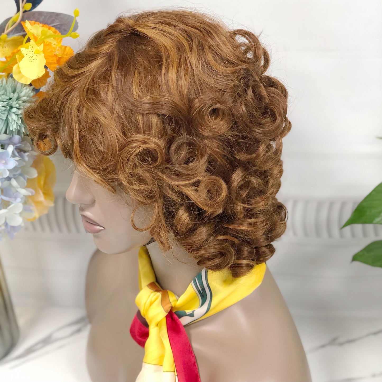 DD Wig Big Fumi Curl Machine Human Hair Wig Natural Hair Wigs Color P4/27#