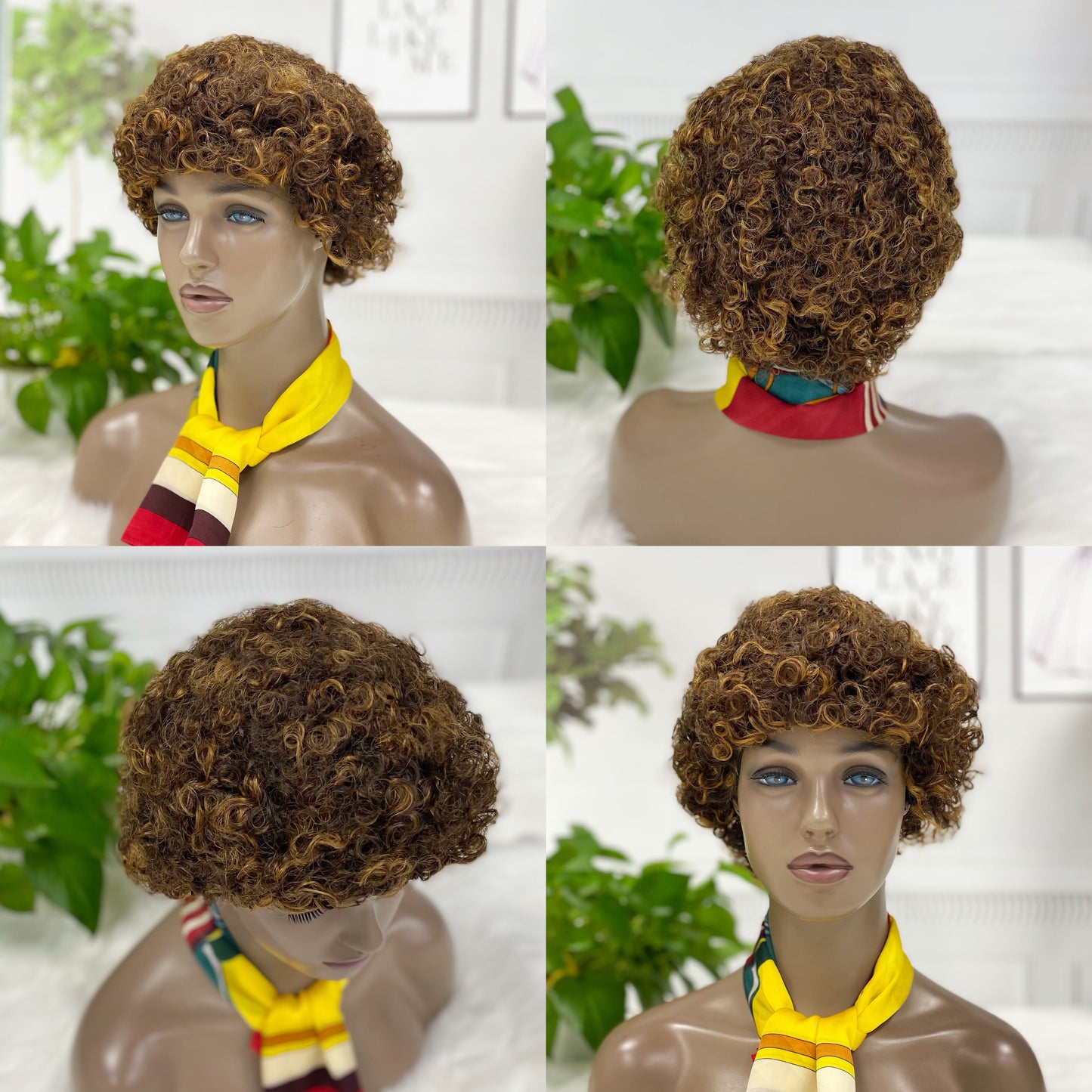 W679 Machine Human Hair Wig Color T1B/30#