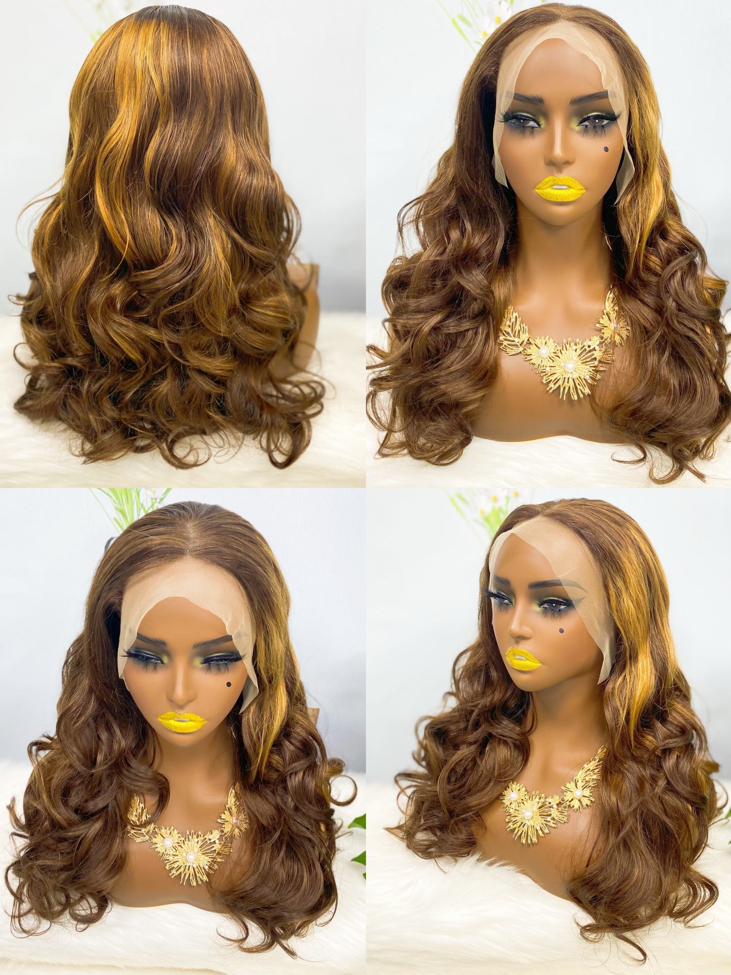 Double Drawn 13*4 Lace Wig  Romance Human Hair Lace Wig Color P4/30#  20inch