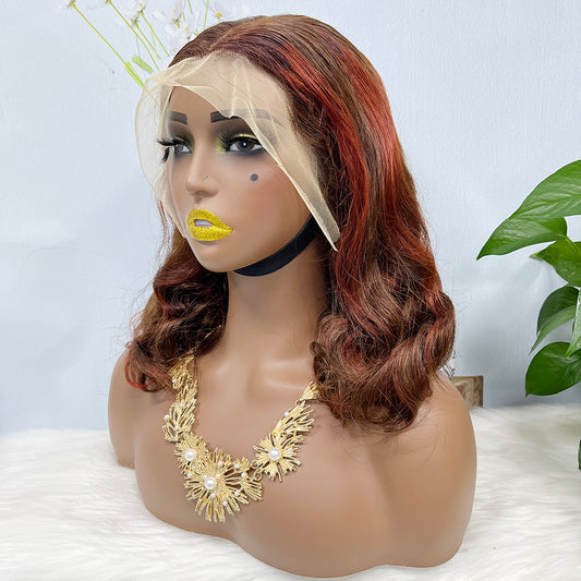 DD 13*4 Lace Wig Loose Body Wave Natural Virgin Human Hair Lace Wigs Color P4/350#  250% Density