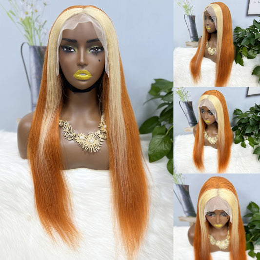 13*4 Lace Wig Straight Natural Virgin Human Hair Lace Wigs Color P613/350#