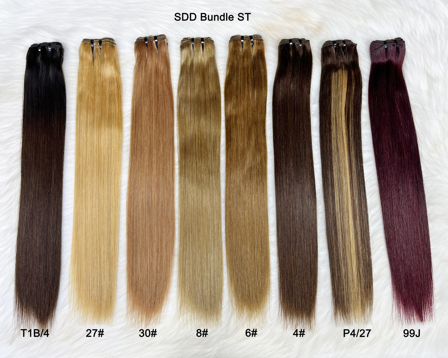 Super Double Drawn Bone Straight Vietnamese Human Hair Bundle Color 4# 99J 8"-22"