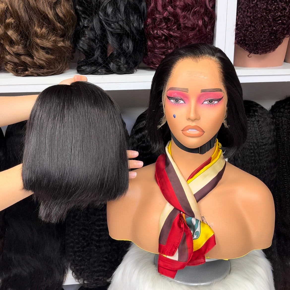 DD 13*4 HD M Line Lace Wig PC Natural Virgin Human Hair Lace Wigs Color T1B/4#