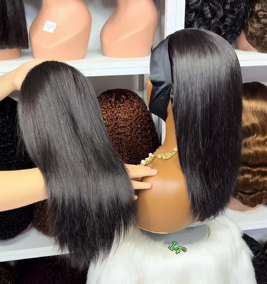 Headbands Wig Straight Human Hair Wigs Natural Color 8"-32"