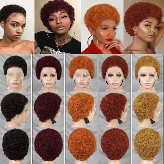 Sasson905 13x4 Lace Wig Short Style Human Hair Wigs Natural Color