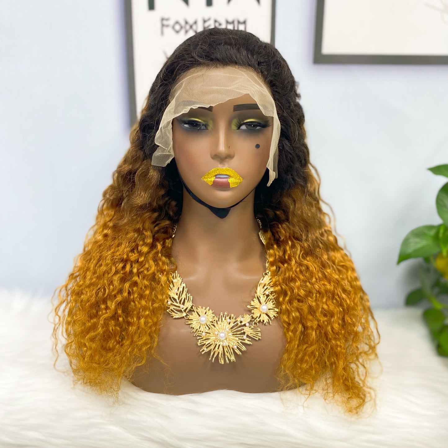 13*4 Lace Wig Water Wave Natural Virgin Human Hair Lace Wigs Color T1B/4/30# 250% Density