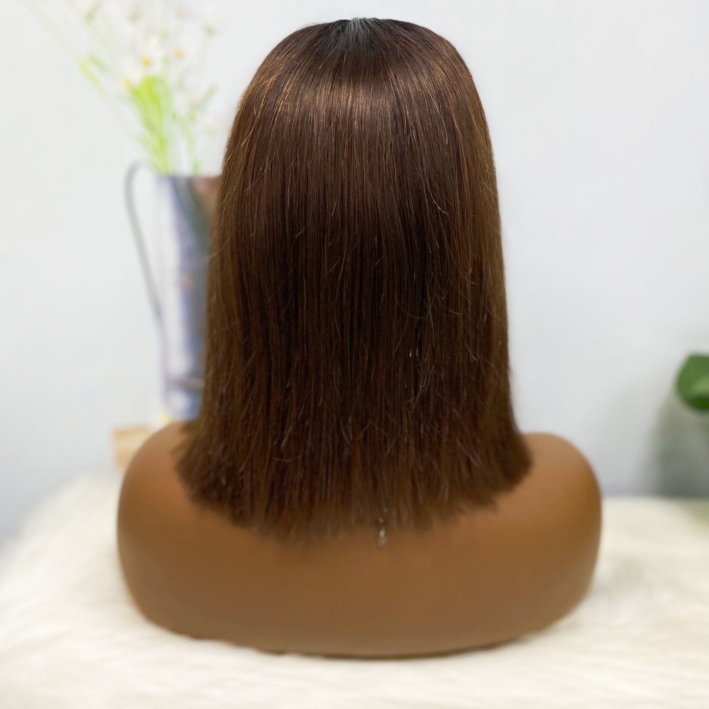 Perruque de cheveux humains sans colle DD 4*4 BOB ST, couleur T1B/4 #, densité 200%