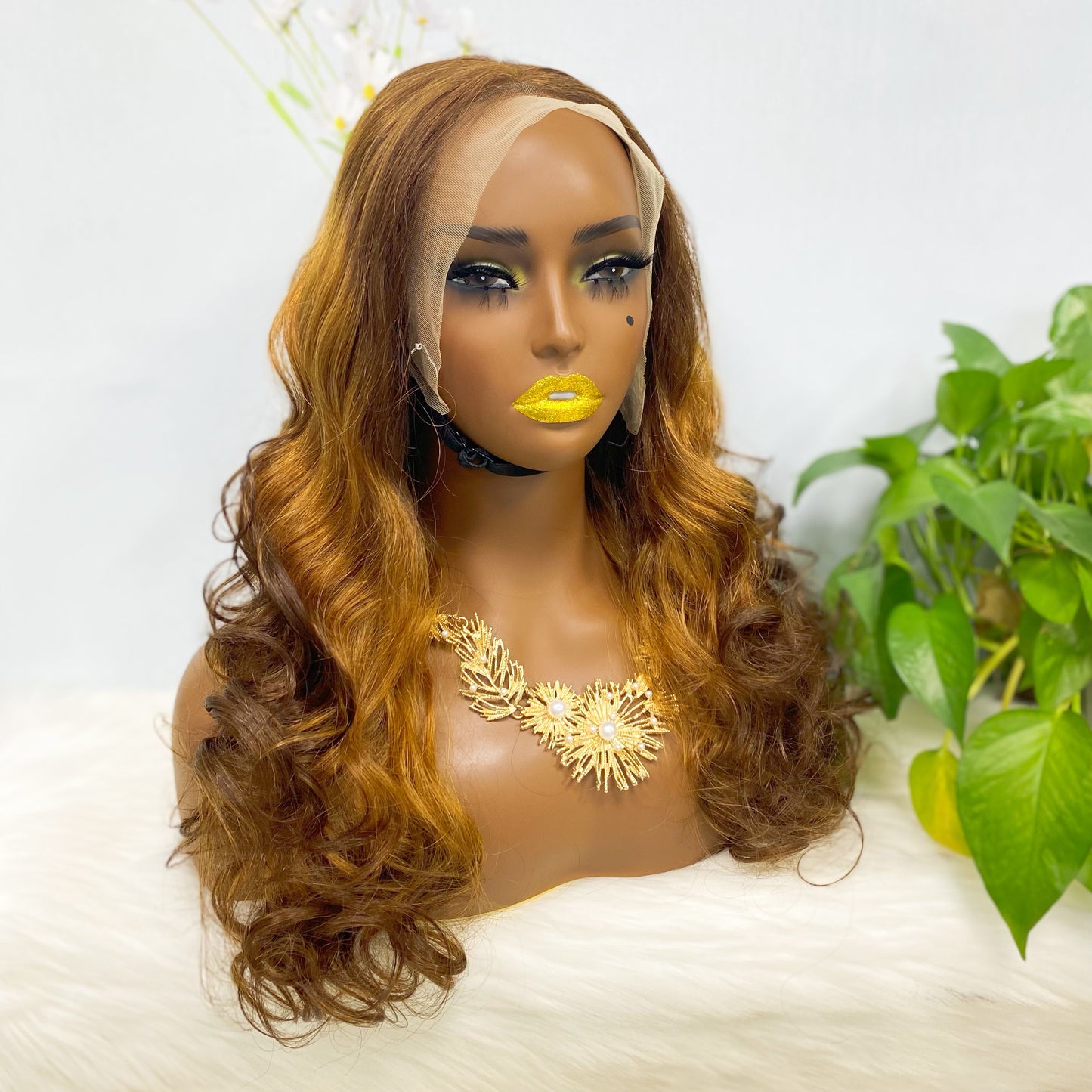 Double Drawn 13*4 Lace Wig  Romance Human Hair Lace Wig Color T4/30/4# 20inch