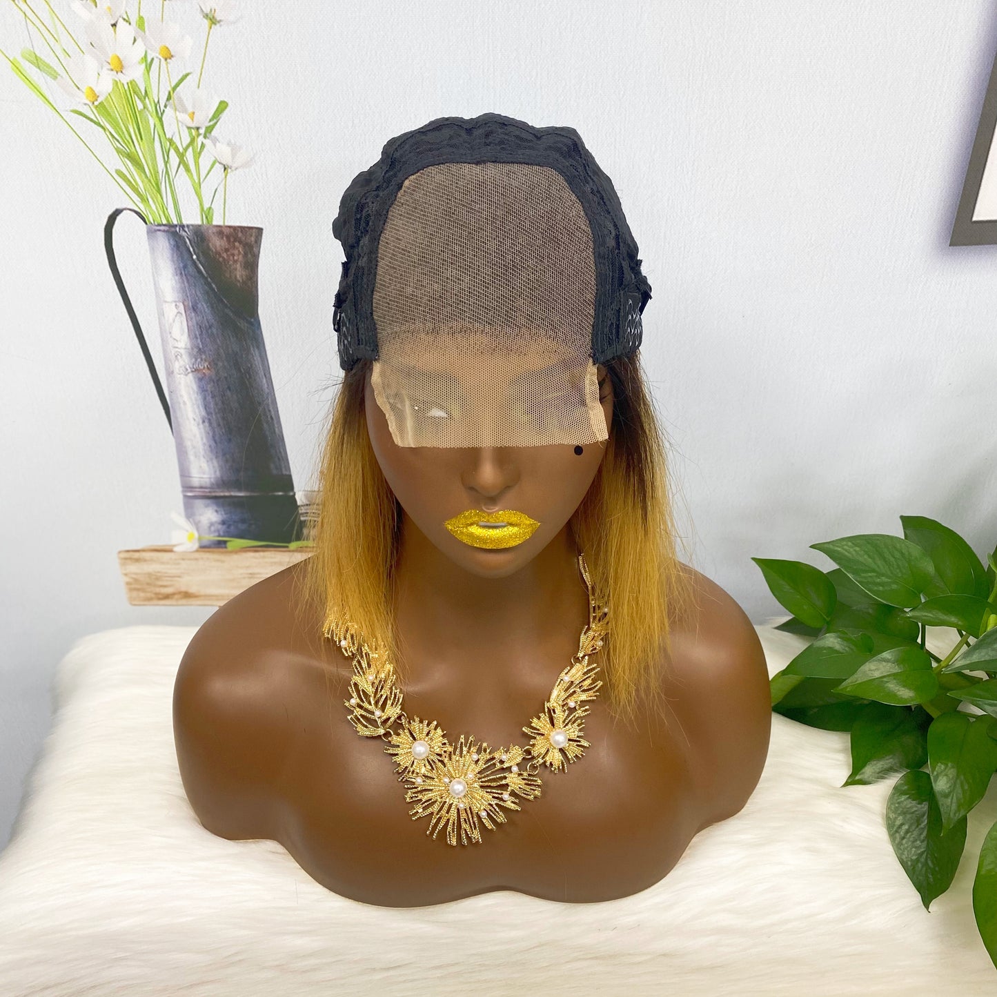 DD 4*4 BOB Wig ST Glueless  Human Hair Wig Color T4/30# 200% Density