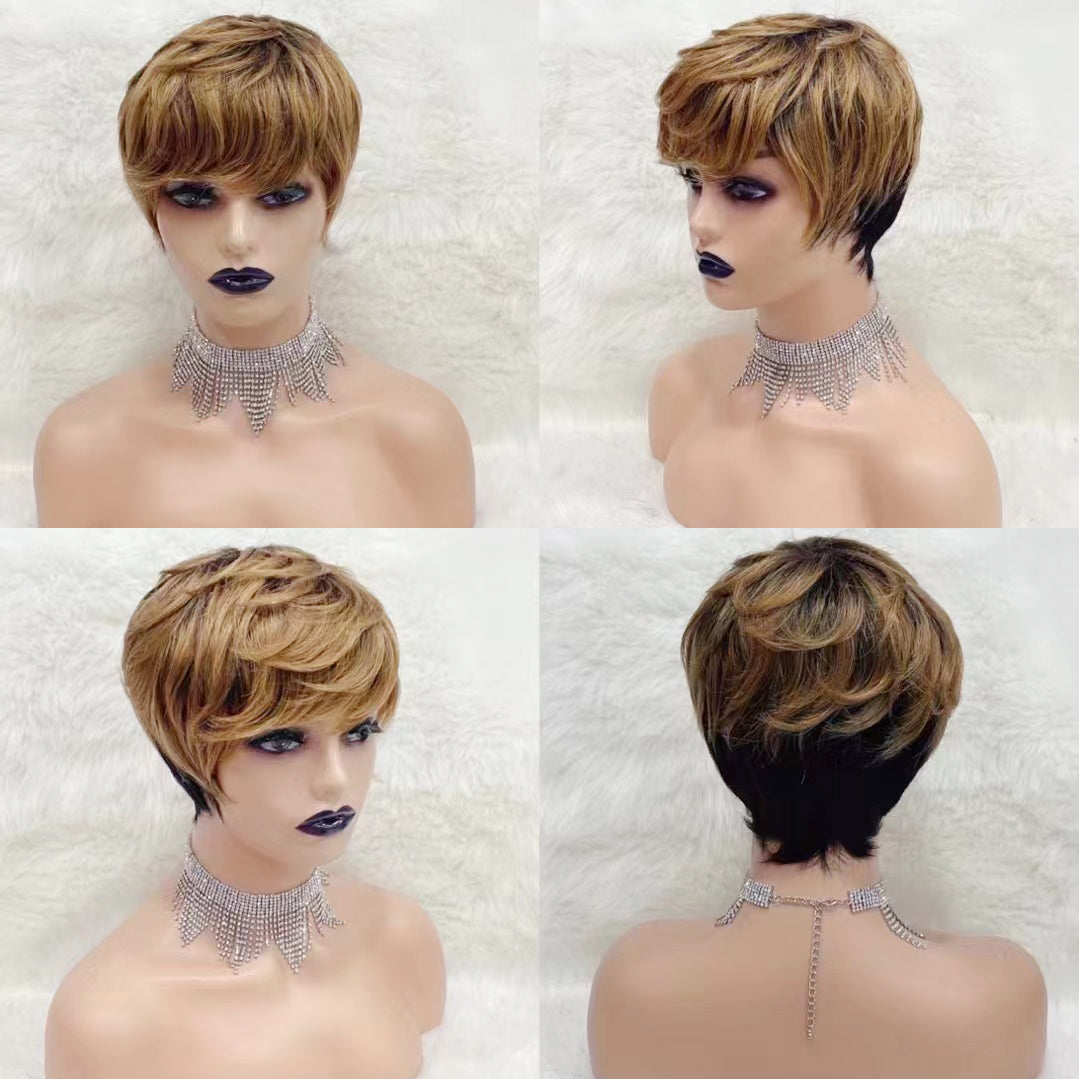 Perruque de cheveux humains Machine, cheveux naturels, 310 couleurs, T1B/BUG