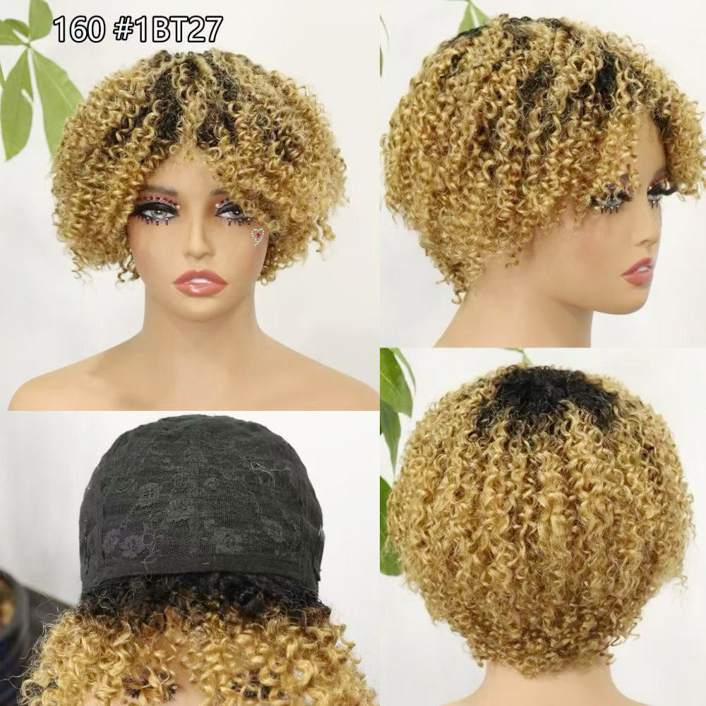 Perruque de cheveux humains Machine, cheveux naturels, 310 couleurs, T1B/BUG