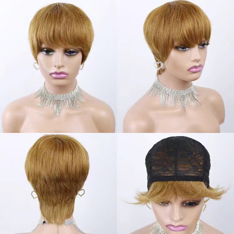 Perruque de cheveux humains Machine, cheveux naturels, 310 couleurs, T1B/BUG