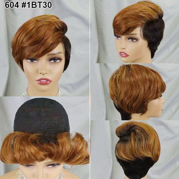 Perruque de cheveux humains Machine, cheveux naturels, 310 couleurs, T1B/BUG