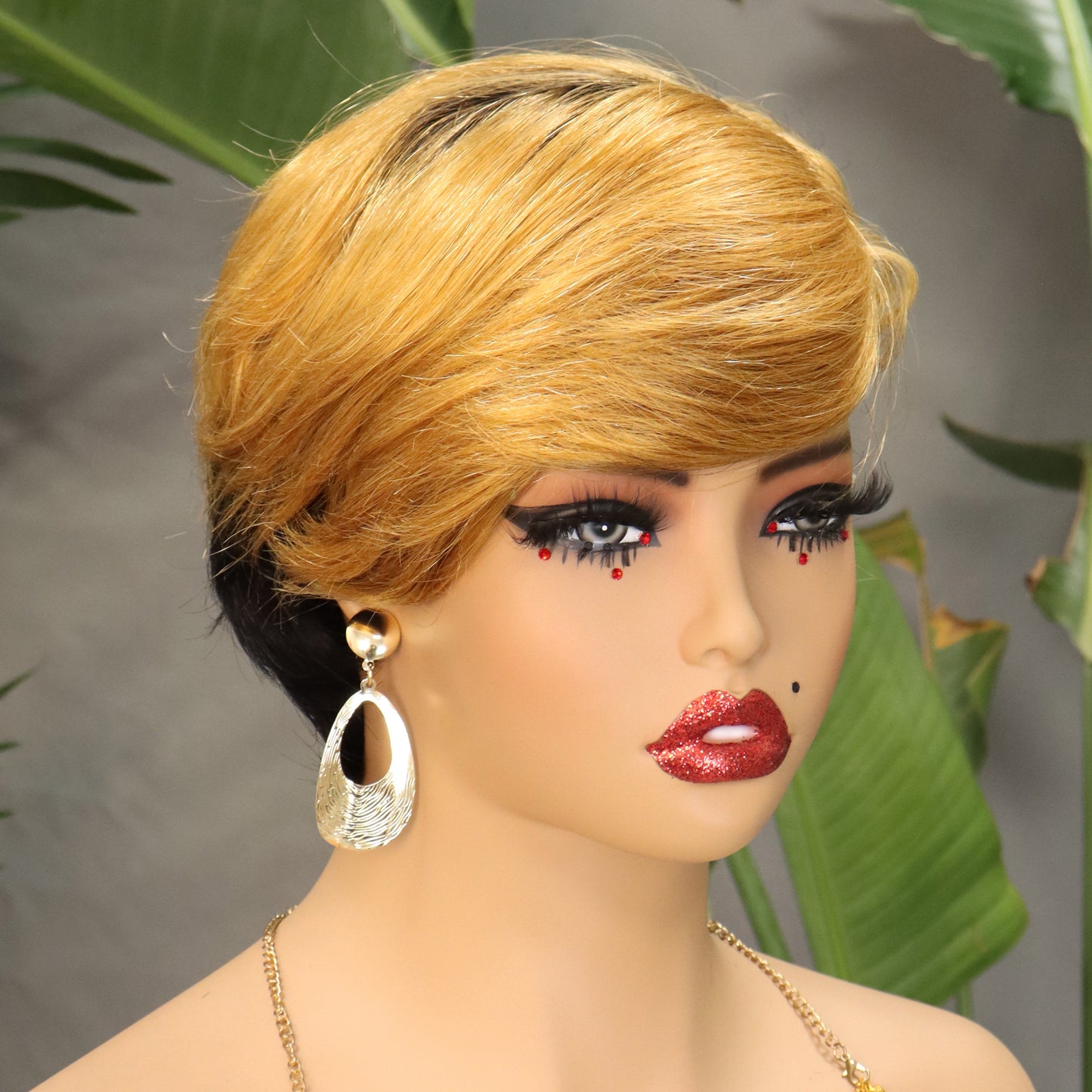 Perruque de cheveux humains Machine, cheveux naturels, 310 couleurs, T1B/BUG