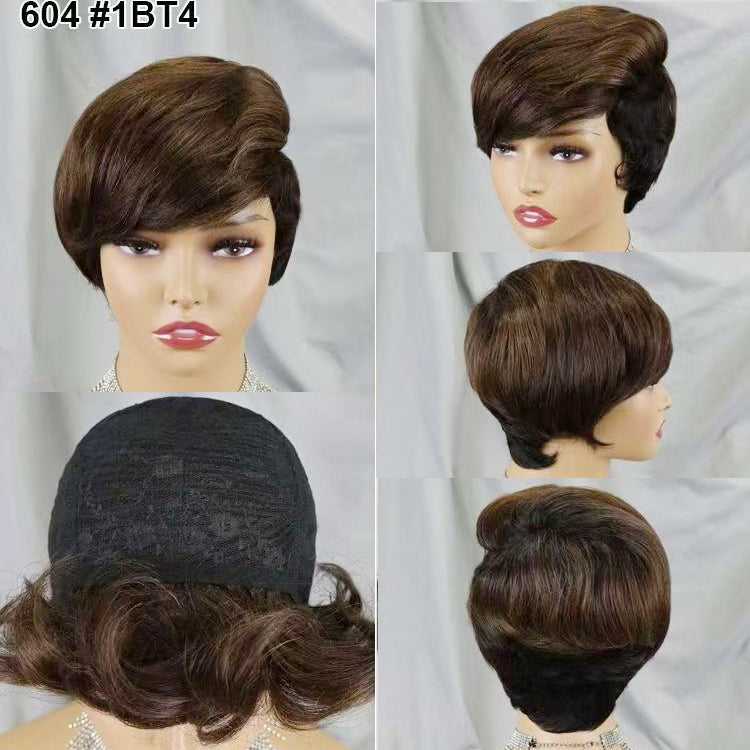 Perruque de cheveux humains Machine, cheveux naturels, 310 couleurs, T1B/BUG