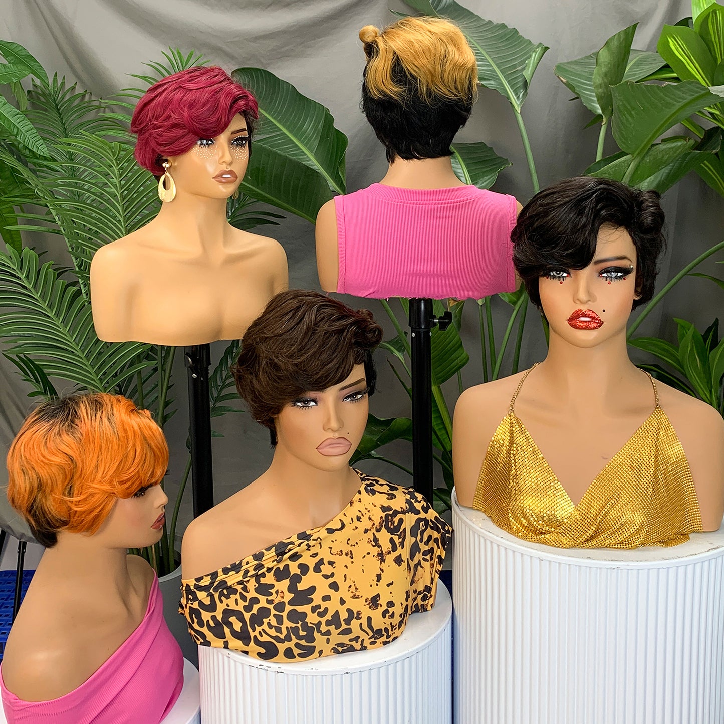 Machine Human Hair Wig Natural Hair No Lace Wigs Natural Color Wig 604