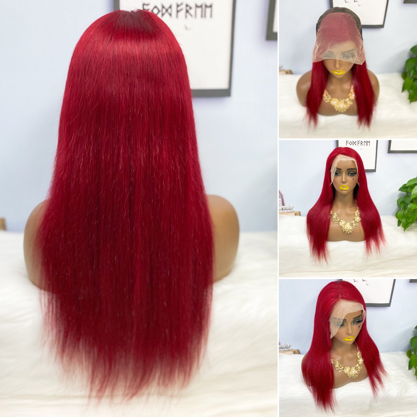 13*4 Lace Wig Straight Natural Virgin Human Hair Lace Wigs Color BUG