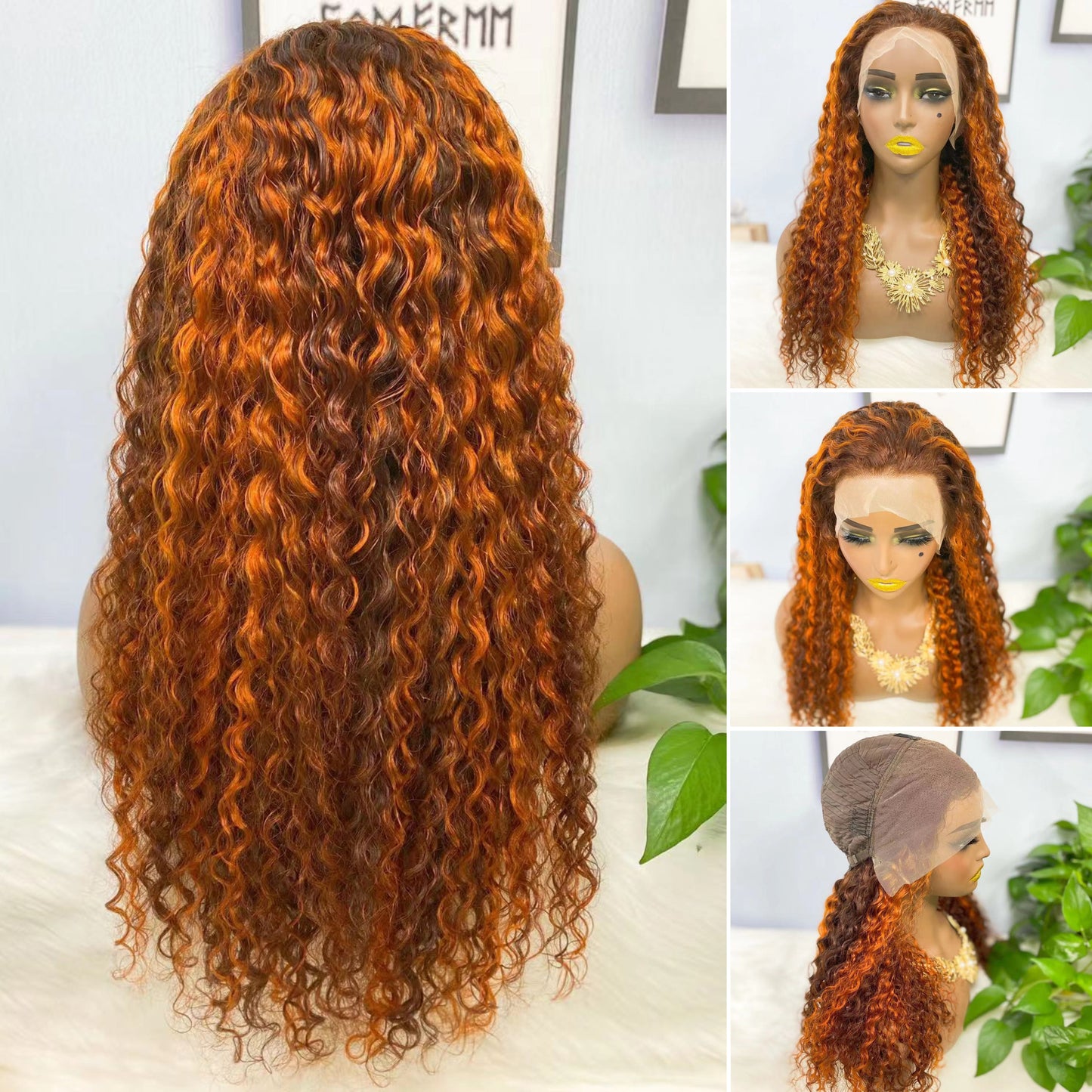 13*4 Lace Wig  Body Wave Natural Virgin Human Hair Lace Wigs Color P4/350# 200% Density