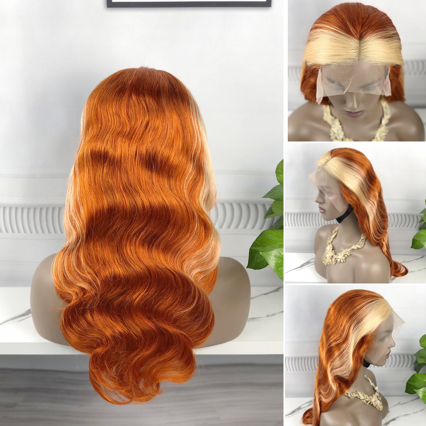 13*4 Lace Wig Body Wave Natural Human Hair Lace Wigs Color P613/350# 250% Density