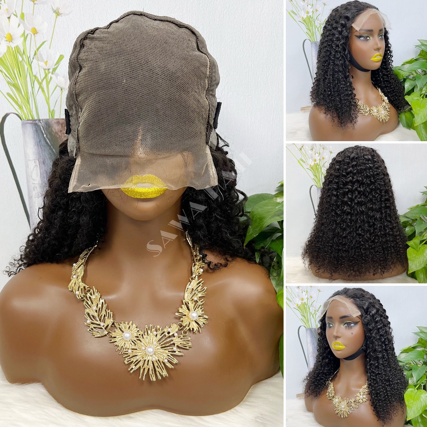 6*6 Lace Wig Natural Wave Natural Virgin Human Hair Lace Wigs Color NC 250% Density