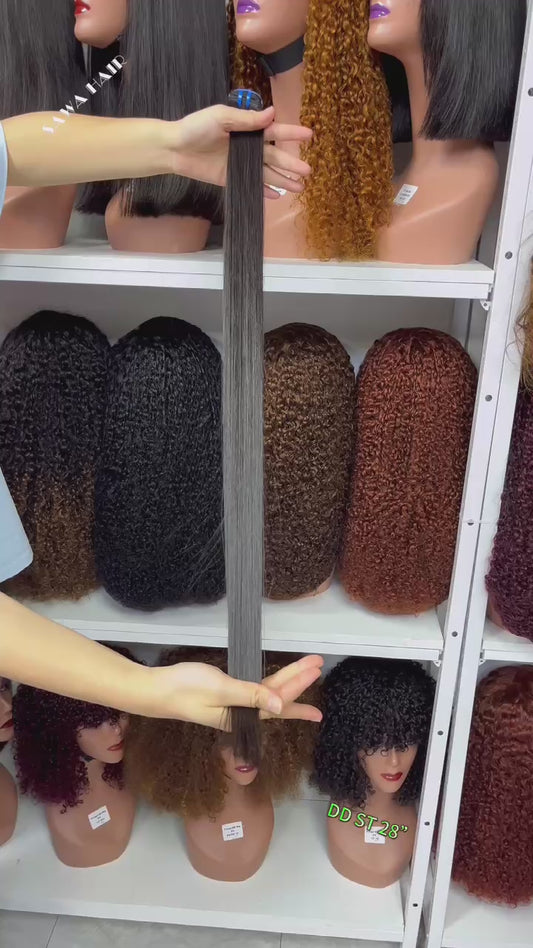 Double Drawn Burmese Hair Bundles Natural Human Hair Straight 4"-30" Natural Color 100grams