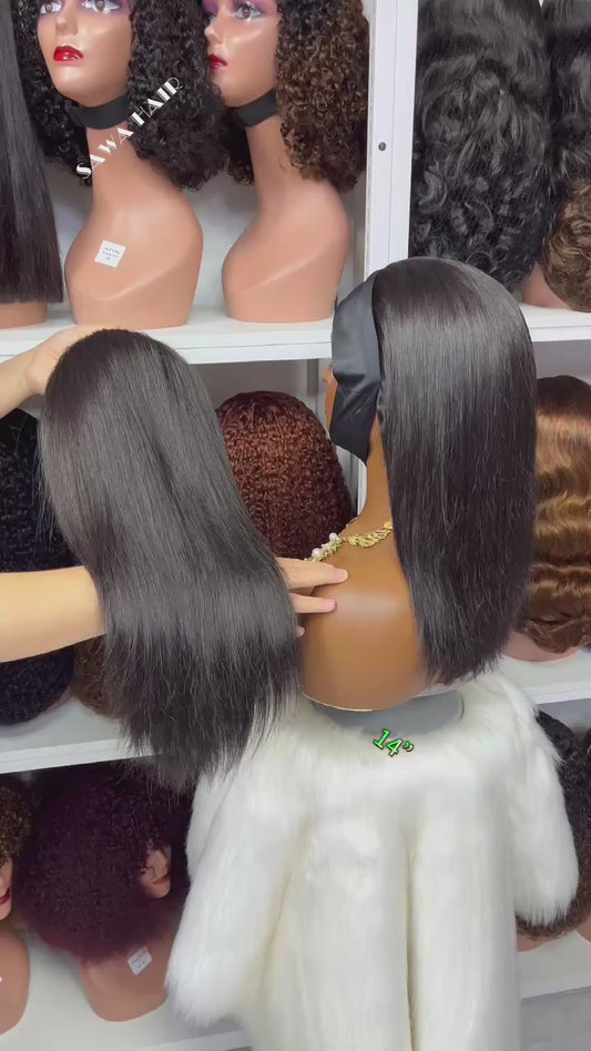 Headbands Wig Natural Wave Human Hair Wigs Natural Color 12"-32"