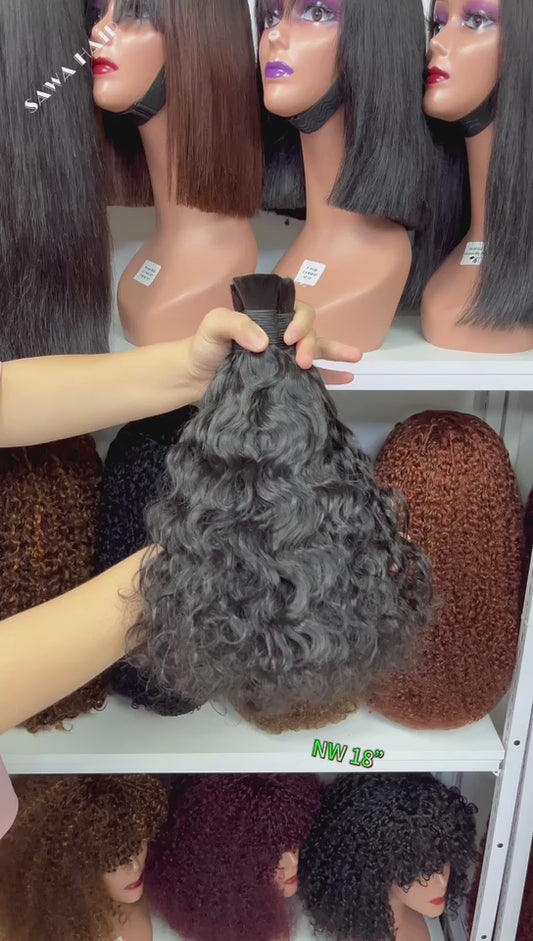 12A Hair Bulk 100gram Natural Wave Human Hair Natural Color 12"-30"